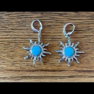 Sterling silver Larimar earrings